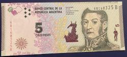 ARJANTİN 5  PESOS ÇİL KAĞIT PARA  RESİMDEKİ ÜRÜN