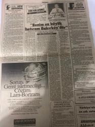 TERCÜMAN GAZETESİ - DOĞUM GÜNÜ HEDİYESİ (TURKISH NEWSPAPPER) - 21 MART 1985  - SADECE TEK YAPRAKTIR -Yusuf Akın-Turgut Özal-Kral Fahd-Mohamed Akif-Günvar Otmanbölük-Arthur Miller-Harold Pinter-Ahmet Kabaklı-Rauf Tamer-Ruhnaz Akyir-Dr Yıldırım Aktuna-Dr Atilla Gencoglu-Yüzlerce Türk dağlara çıktı-Zalime ihtar-Bayrağını al mitinge gel-Özal Pirzade ile görüştü-Türkiye’ye tam destek-Milyarlık pazarlık-İlk tabii gaz santralının temeli atıldı-Türkiye bize karışamaz-52 yıl önce de Bulgar vahşeti lanetlenmişti-Bulgar casusu Osmanov 15 yıla mahkum edildi-Bağcılar’daki toplu mezarın esrarı araştırılıyor-Tercüman Pazarlama’dan Fisher sahiplerine sevgiler teşekkürler-Gün Işığında-Doktorlarımız-Benim en büyük hatıram Bakırköy’dür-Sorun Gemi işletmeciliği Çözüm Lam Bortrans-Türkiye Kızılay Derneği Genel Müdürlüğünden-Teşekkür-Türkçe Temel Sözlük-Kamusı Türki-Türkiye’nin en çok satanı-Karakusak