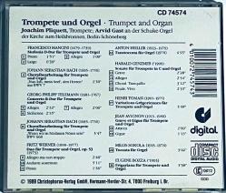Joachim Pliquett & Arvid Gast – Trompete & Orgel (Trumpet and Organ) (1989) CD (2.EL)