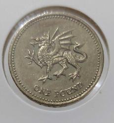 2000 İNGİLTERE 1 POUND ORİJİNAL MADENİ PARASI KRALİÇE II.ELİZABETY FİGÜRLÜ ÇİL-ÇİLALTI 2B1C1D NADİRDİR