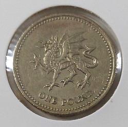 2000 İNGİLTERE 1 POUND ORİJİNAL MADENİ PARASI KRALİÇE II.ELİZABETY FİGÜRLÜ ÇİL-ÇİLALTI 2B1C1D NADİRDİR