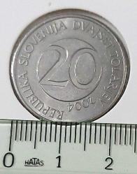 2004 SLOVENYA 20 TOLARYEV ORİJİNAL MADENİ PARASI ÇİL Y2UUU1 NADİRDİR