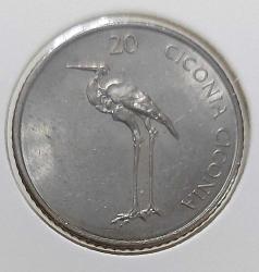 2004 SLOVENYA 20 TOLARYEV ORİJİNAL MADENİ PARASI ÇİL Y2UUU1 NADİRDİR