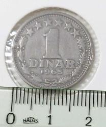 1965 YUGOSLAVYA 1 DİNAR ORİJİNAL MADENİ PARASI ÇİLALTI 3Y1U1G NADİRDİR