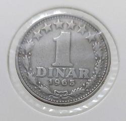 1965 YUGOSLAVYA 1 DİNAR ORİJİNAL MADENİ PARASI ÇİLALTI 3Y1U1G NADİRDİR