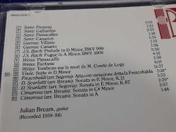 JULIAN BREAM BAROQUE GUITAR  MÜZİK CD