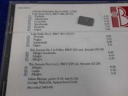 JULIAN BREAM JS BACH  GUTARRA MÜZİK CD - SIFIR