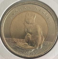 2015.HAYVANLI 1 LİRA.ANKARA KEDİSİ PARA ÇİL