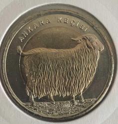 2015.HAYVANLI 1 LİRA.ANKARA KEÇİSİ  PARA ÇİL