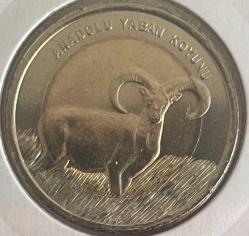 2015.HAYVANLI 1 LİRA.ANADOLU YABAN KOYUNU PARA ÇİL