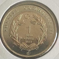 2015.HAYVANLI 1 LİRA.ANADOLU YABAN KOYUNU PARA ÇİL