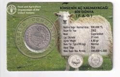 2002 FAO 500.000₺ Kimsenin Aç Kalmayacağı Bir Dünya - ÇİL - Özel Kutusunda