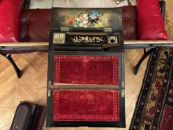 1900 başları Fransız el boyama Hattat yazı kutusu 30,5 cm 25 cm 9,5 cm ölçülerinde