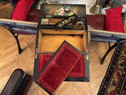 1900 başları Fransız el boyama Hattat yazı kutusu 30,5 cm 25 cm 9,5 cm ölçülerinde