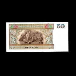 MYAMMAR (1994) - 50 Kyat (ÇİL 10/10)