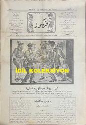 Osmanlıca Karagöz Mizah Dergisi-Gazetesi, Orijinal Dönem Basım, (Ottoman Magazine-Newspaper-Journal Illustré Cara-Gueuz) - 27 Haziran 1925 - Sayı: 1803 - Hicri: 6 Zilhicce 1343 - Rumi: 27 Haziran 1341 - Karikatür: Türk-Yunan Dostluğu Başlamış! 