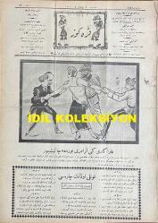 Osmanlıca Karagöz Mizah Dergisi-Gazetesi, Orijinal Dönem Basım, (Ottoman Magazine-Newspaper-Journal Illustré Cara-Gueuz) - 17 Mart 1926 - Sayı: 1878 - Karikatürist Togo'nun İsmet İnönü'yü Tasvir Eden Çalışması: Kara Kedi Gibi Aramızı Bozmaya Çalışıyor 
