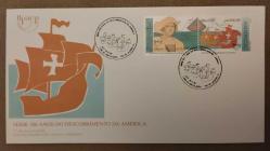 1992 YILI BREZİLYA AMERİKANIN KEŞFİNİN 500. YILDÖNÜMÜ İLK GÜN ZARFI KULLANILMAMIŞ