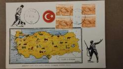 LOT.17 » 1958 YILI TÜRKİYE İLLERİMİZ AYDIN İLK GÜN ZARFI KULLANILMAMIŞ