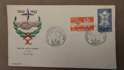 1962 YILI TÜRKİYE Türkiye'nin NATO'ya Katılışının 10. Yılı İLK GÜN ZARFI KULLANILMAMIŞ