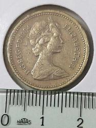 1984 İNGİLTERE 1 POUND ORİJİNAL MADENİ PARASI KRALİÇE II.ELİZABETY TEMALI 3Y1Y2T NADİRDİR