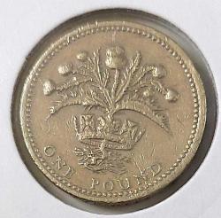 1984 İNGİLTERE 1 POUND ORİJİNAL MADENİ PARASI KRALİÇE II.ELİZABETY TEMALI 3Y1Y2T NADİRDİR