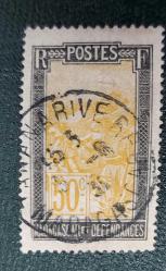 Fransız Sömürgesi Madagaskar-  damgalı pul