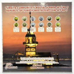 Türkiye Cumhuriyeti Nostalji Para Seti No:7 Galata Kulesi Temalı Tedavül Para Seti