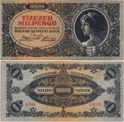 MACARİSTAN 100.000 MİLPENGÖ 1946 II. DÜNYA SAVAŞI SONRASI HİPERENFLASYON DÖNEMİ. ÇOK ÇOK TEMİZ(-)