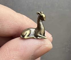 2’li  Pirinç Geyik Biblo – Mini Dekoratif Figür Seti