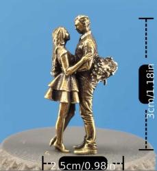 Pirinç Miniyatür Çift Heykeli – Dekoratif Biblo