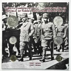 Türkiye Cumhuriyeti Nostalji Para Seti No:10 İsmet İnönü Temalı Tedavül Para Seti