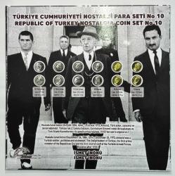Türkiye Cumhuriyeti Nostalji Para Seti No:10 İsmet İnönü Temalı Tedavül Para Seti