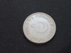 LOT.1 » 1 LİRA 1947 - GÜMÜŞ