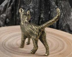Pirinç Kedi Figürü – Mini Dekoratif Biblo
