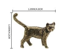 Pirinç Kedi Figürü – Mini Dekoratif Biblo