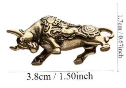 Pirinç Boğa Figürü – Mini Dekoratif Biblo