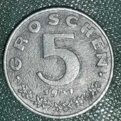 AVUSTURYA  1951   5  GROSCHEN