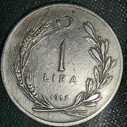 TÜRKİYE  1957   1  LİRA