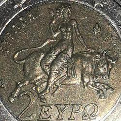 YUNANİSTAN  2002   2  EURO CENT  YILDIZIN İÇİNDE  