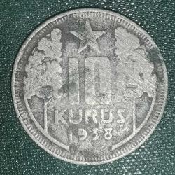 TÜRKİYE  1938  10  KURUŞ