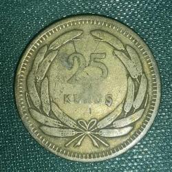 TÜRKİYE  1955   25  KURUŞ