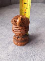 VİNTAGE EL YAPIMI OYMA AHŞAP BAYKUŞ BİBLOSU.  KONDİSYON YÜKSEK KOLEKSİYONLUK NADİR