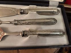 italyan argento 800 kutusunda gümüş kaplama servis seti