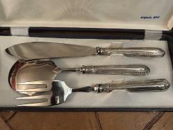 italyan argento 800 kutusunda gümüş kaplama servis seti