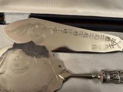 italyan argento 800 kutusunda gümüş kaplama servis seti