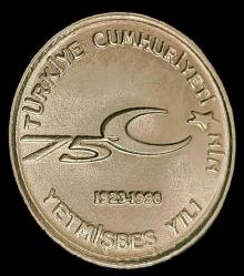 1999 Cumhuriyetin 75' inci yılı 100 Bin Lira Çil