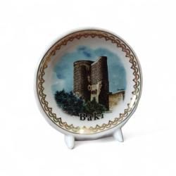 vintage BAKÜ temalı porselen mini biblo & 9 cm