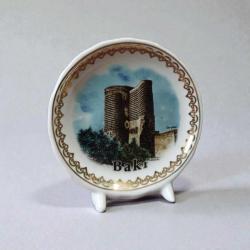 vintage BAKÜ temalı porselen mini biblo & 9 cm