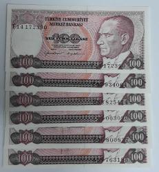 7. EMİSYON TAM HARF SETİ 6 ADET 100 LİRA